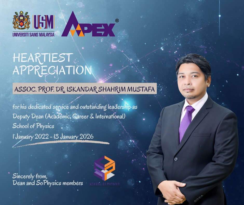 HEARTIEST APPRECIATION DR. ISKANDAR